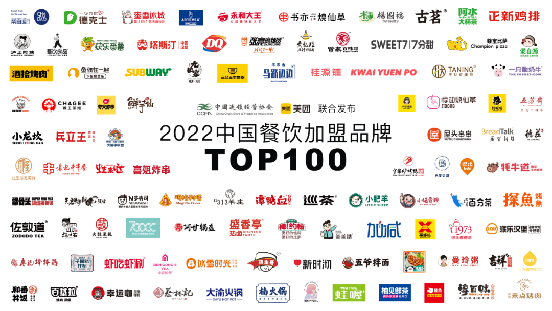 湛江2022中国餐饮加盟品牌TOP100，看看有没有你的品牌
